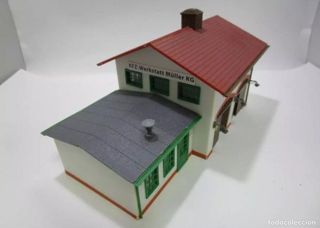 Trenes escala: Escala HO - 1 x taller de autom&oacute;viles M&uuml;ller KG edificio - Foto 2