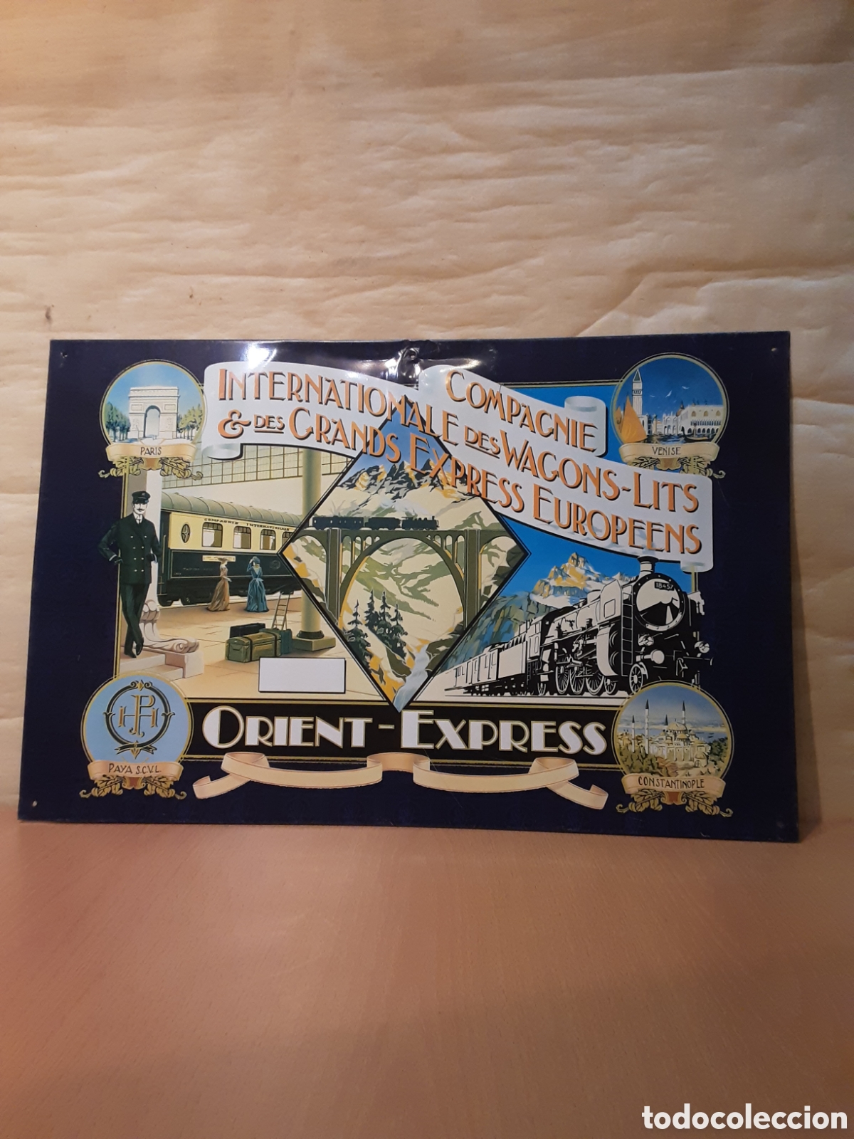 Trenes escala: Placa met&aacute;lica Orient- Express de PAYA - Foto 1