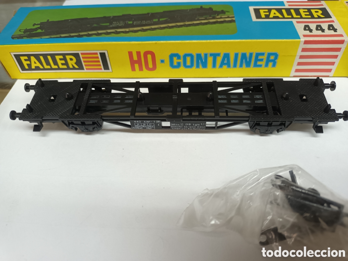 Trenes escala: Faller 444 ho vagon para container - Foto 2