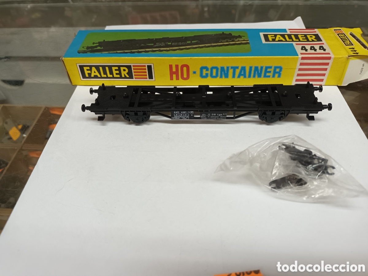 Trenes escala: Faller 444 ho vagon para container - Foto 4