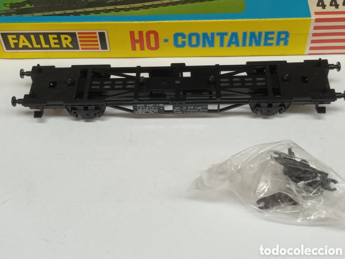 Trenes escala: Faller 444 ho vagon para container - Foto 5