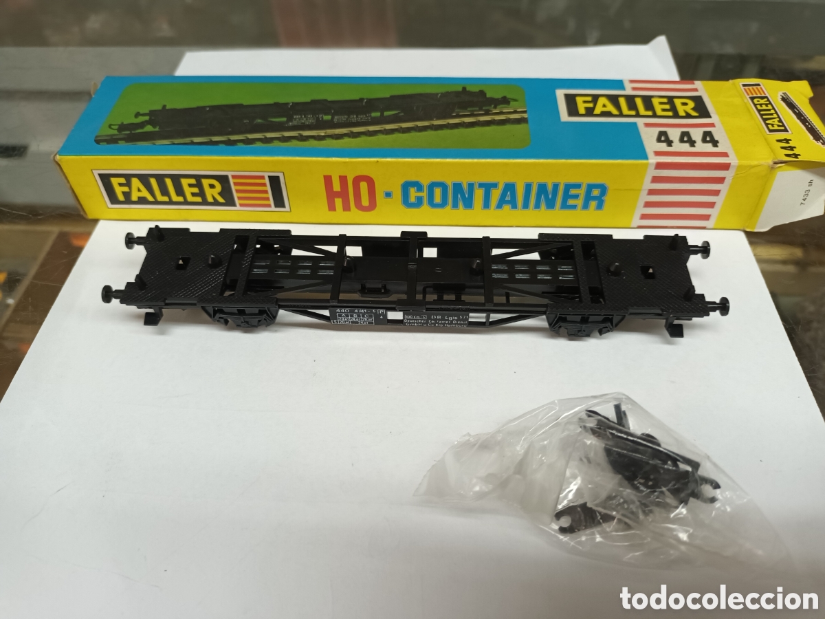 Trenes escala: Faller 444 ho vagon para container - Foto 1