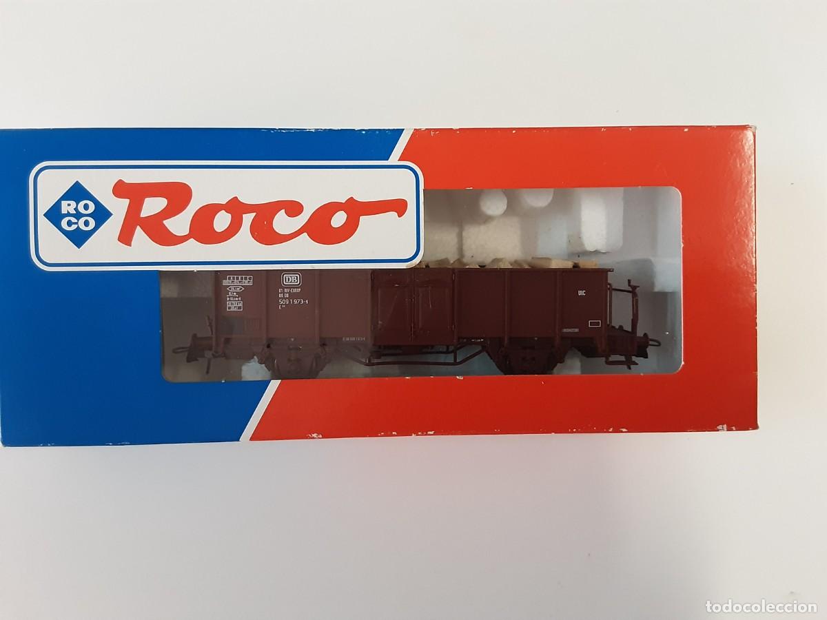 Trenes escala: Vagon transporte madera tren roco - Foto 1