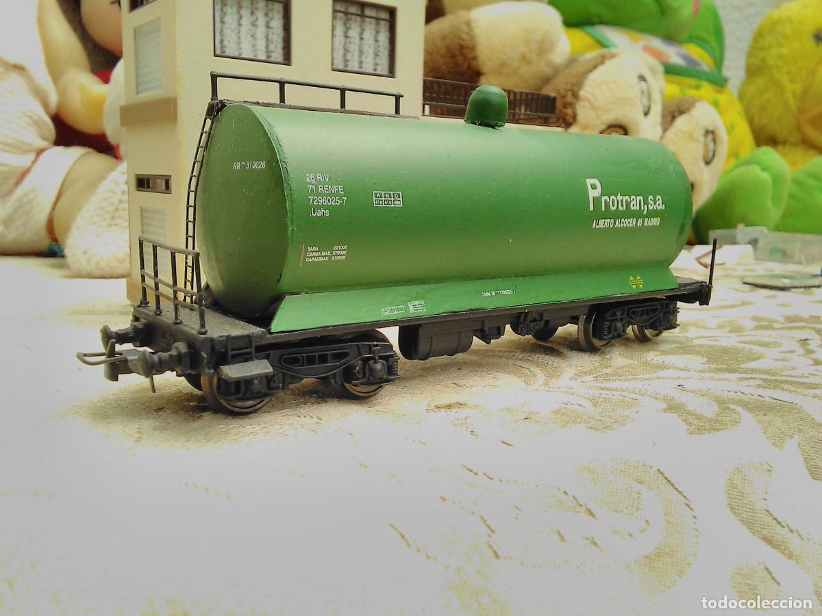 Trenes escala: VAG&Oacute;N CISTERNA PRR PROTRAN ESCALA H0 - Foto 1