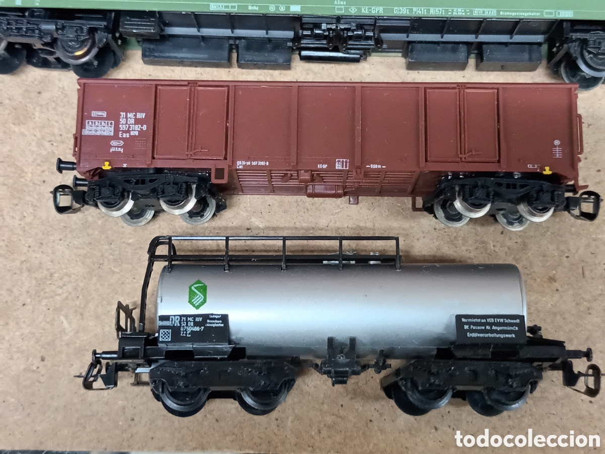 Trenes escala: Escala TT locomotora y 3 vagones - Foto 4