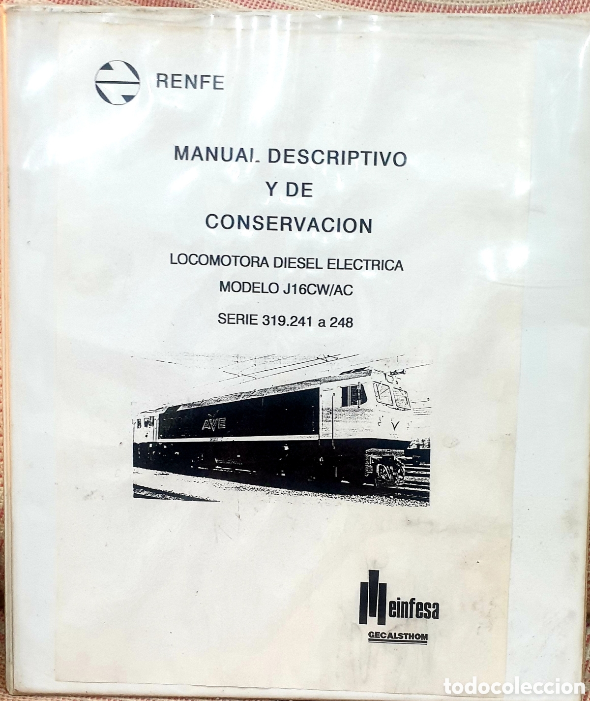 Trenes Escala: RENFE. Enorme Manual descriptivo y de conservaci&oacute;n locomotora diesel el&eacute;ctrica 319.241 a 248