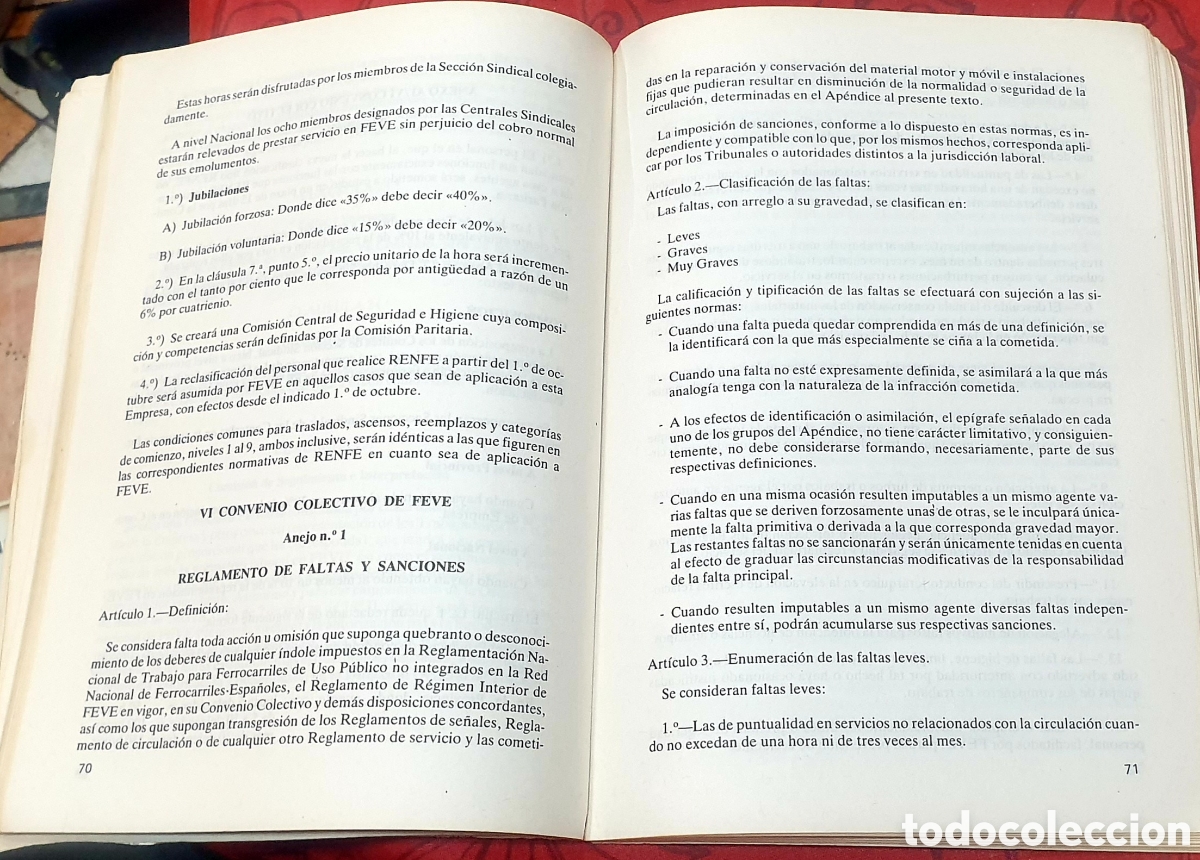 Trenes escala: VI Convenio Colectivo de FEVE. A&ntilde;o 1982 - Foto 5
