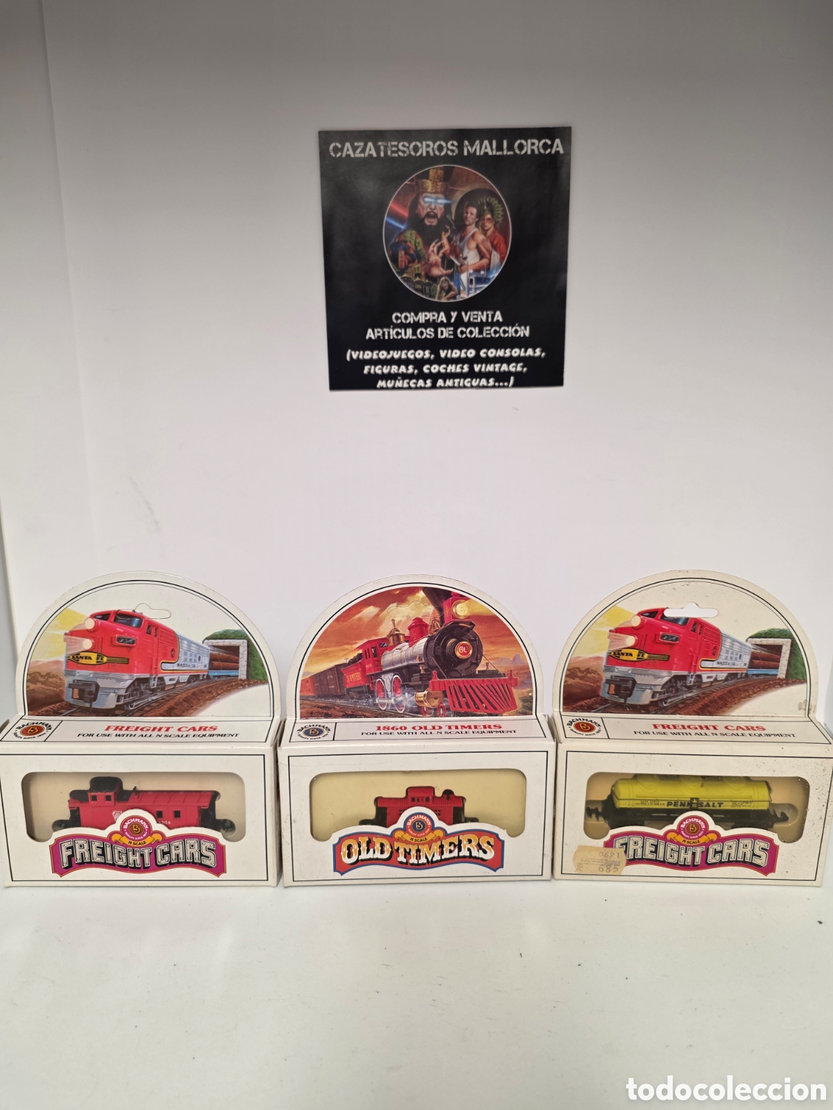 Trenes Escala: 3 vagones tren Bachmann escala N Freight Cars / Old Timers