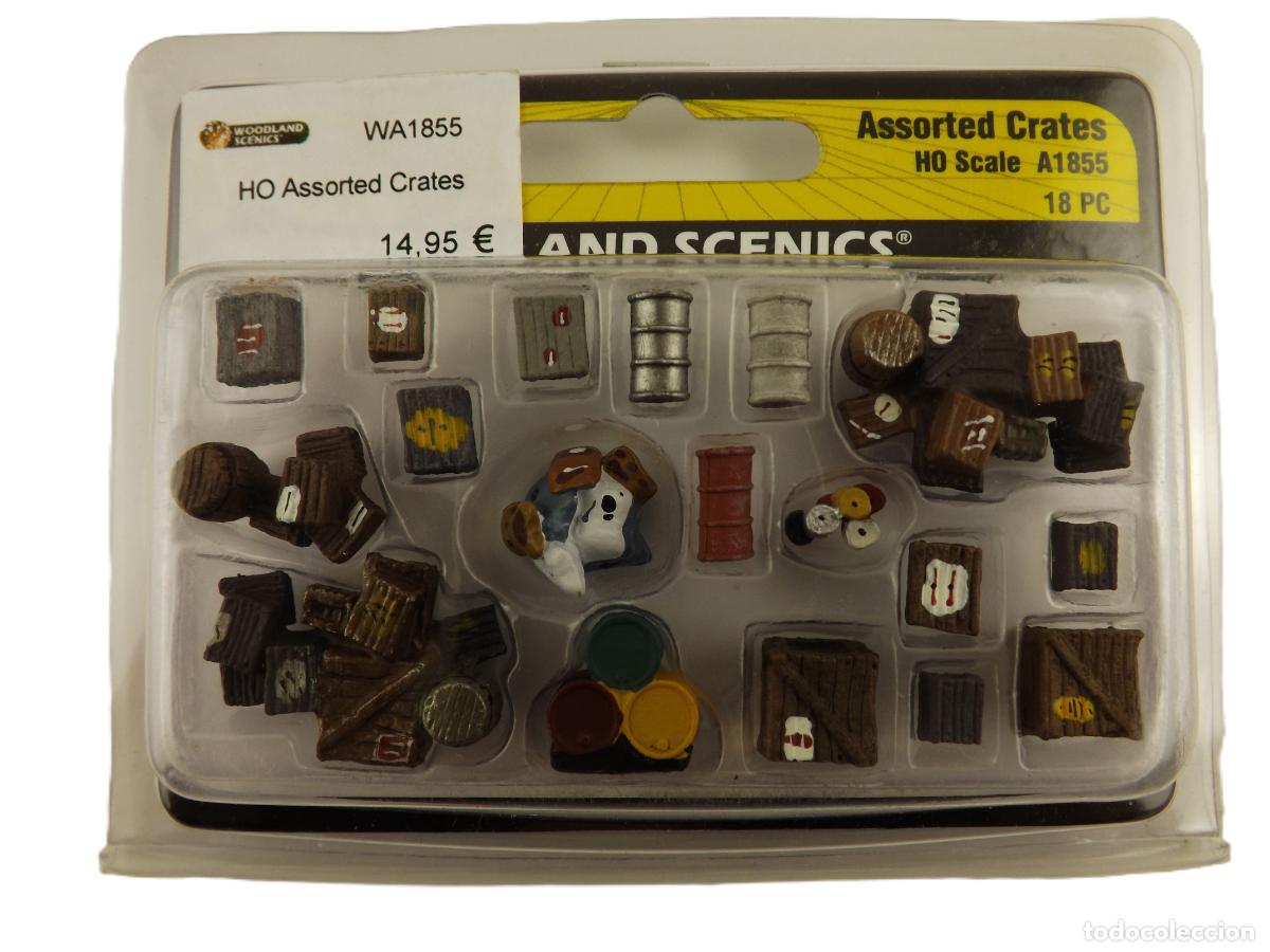 Trenes Escala: Woodland Scenics H0 Personajes para maquetas H0 Surtido de cargas