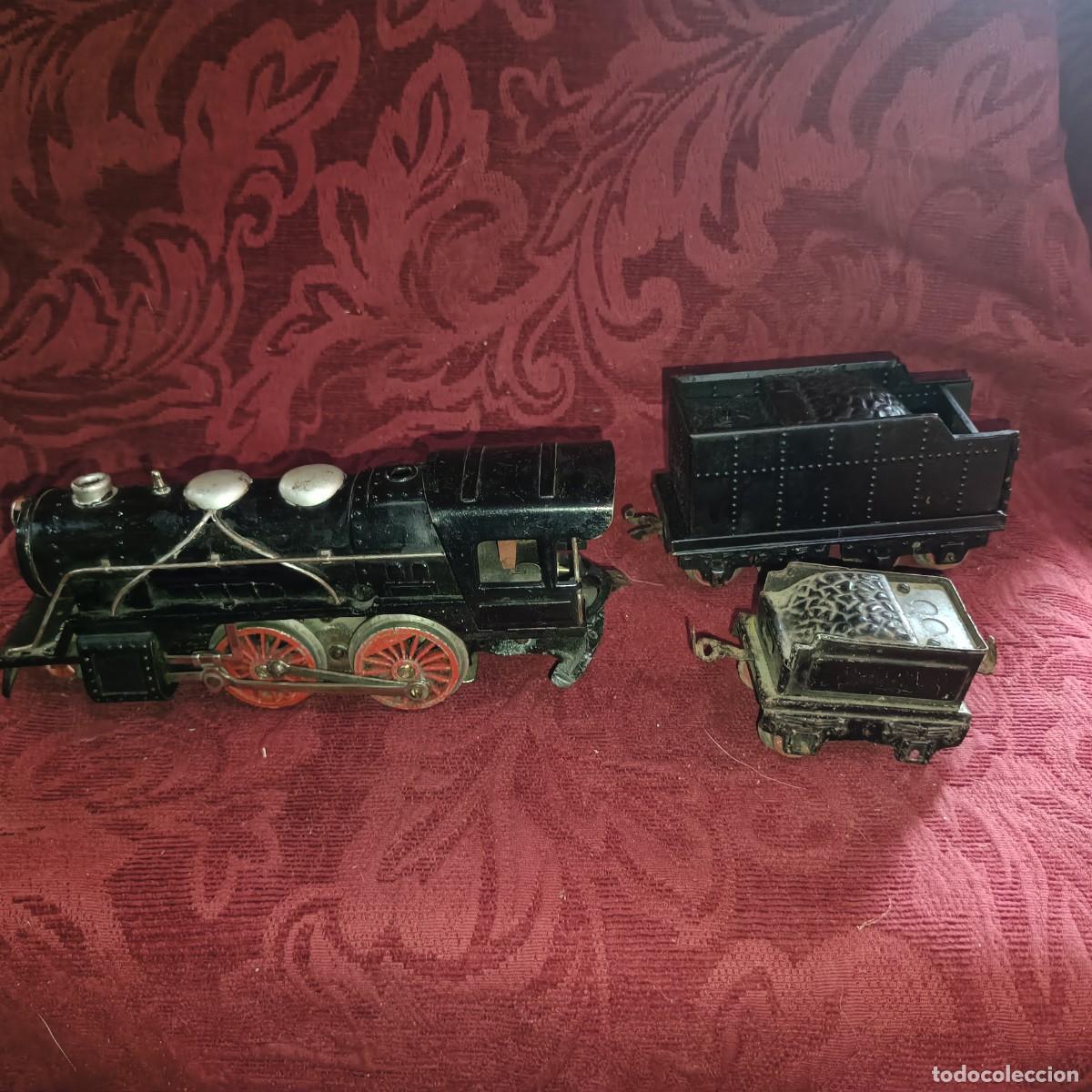 Trenes Escala: Antigua locomotora paya con accesorios a&ntilde;os cincuenta