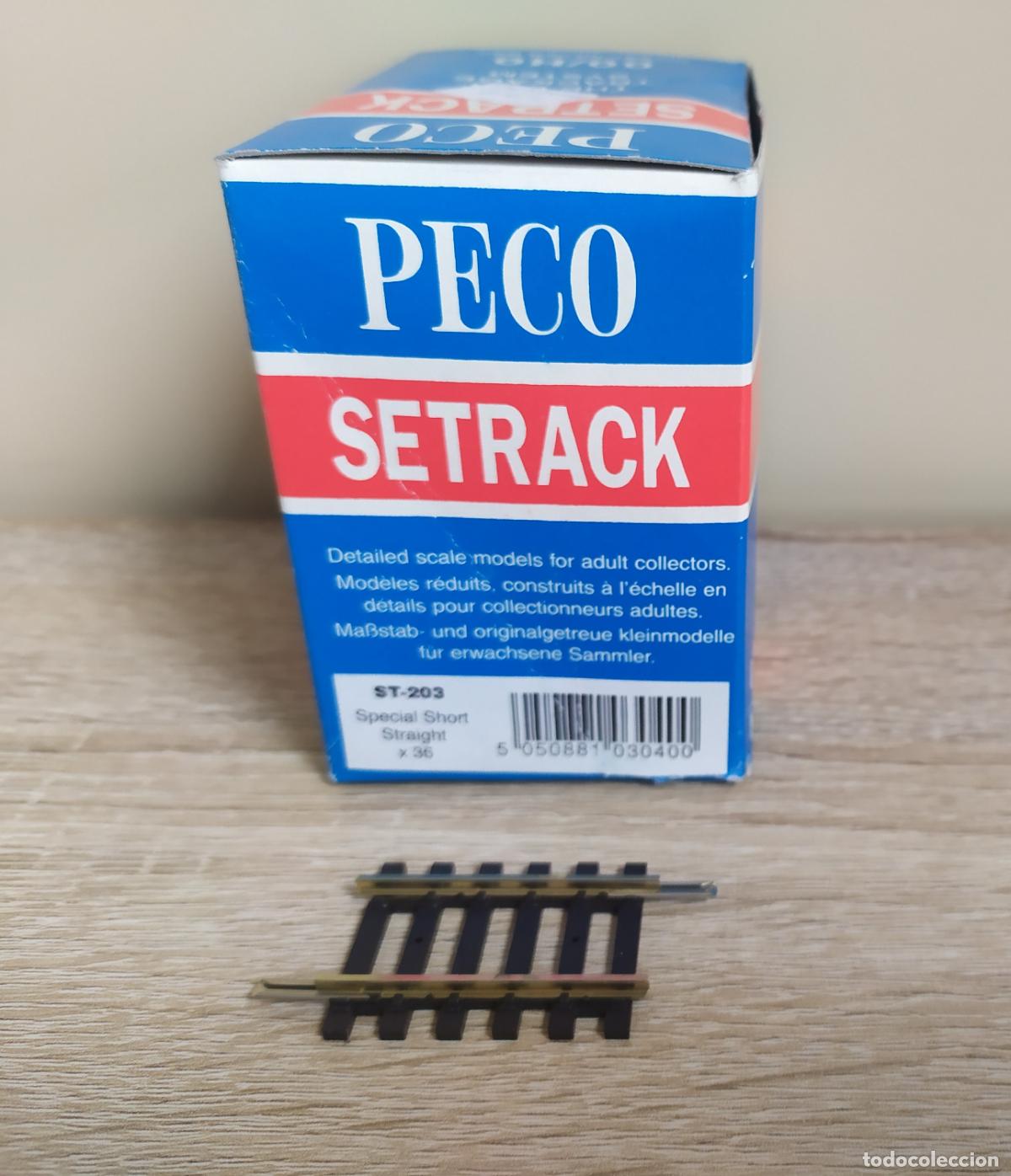 Trenes Escala: PECO en escala H0, 10 v&iacute;as rectas de 41 mm, referencia ST-203. &iexcl; A ESTRENAR !