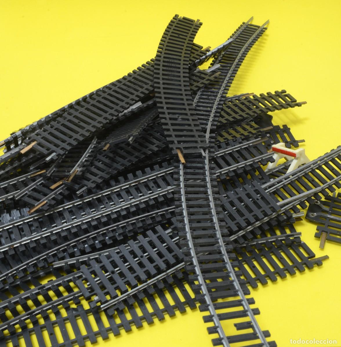 Trenes Escala: GRAN LOTE DE TRAMOS DE VIA RECTOS Y CURVOS PARA MODELISMO H0