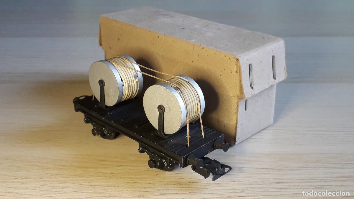 Trenes Escala: Vag&oacute;n con bobinas *met&aacute;lico* H0 1/87 Josfel JOS-FEL Jos&eacute; Feliu Barcelona, tipo Electrotren, a&ntilde;os 50.