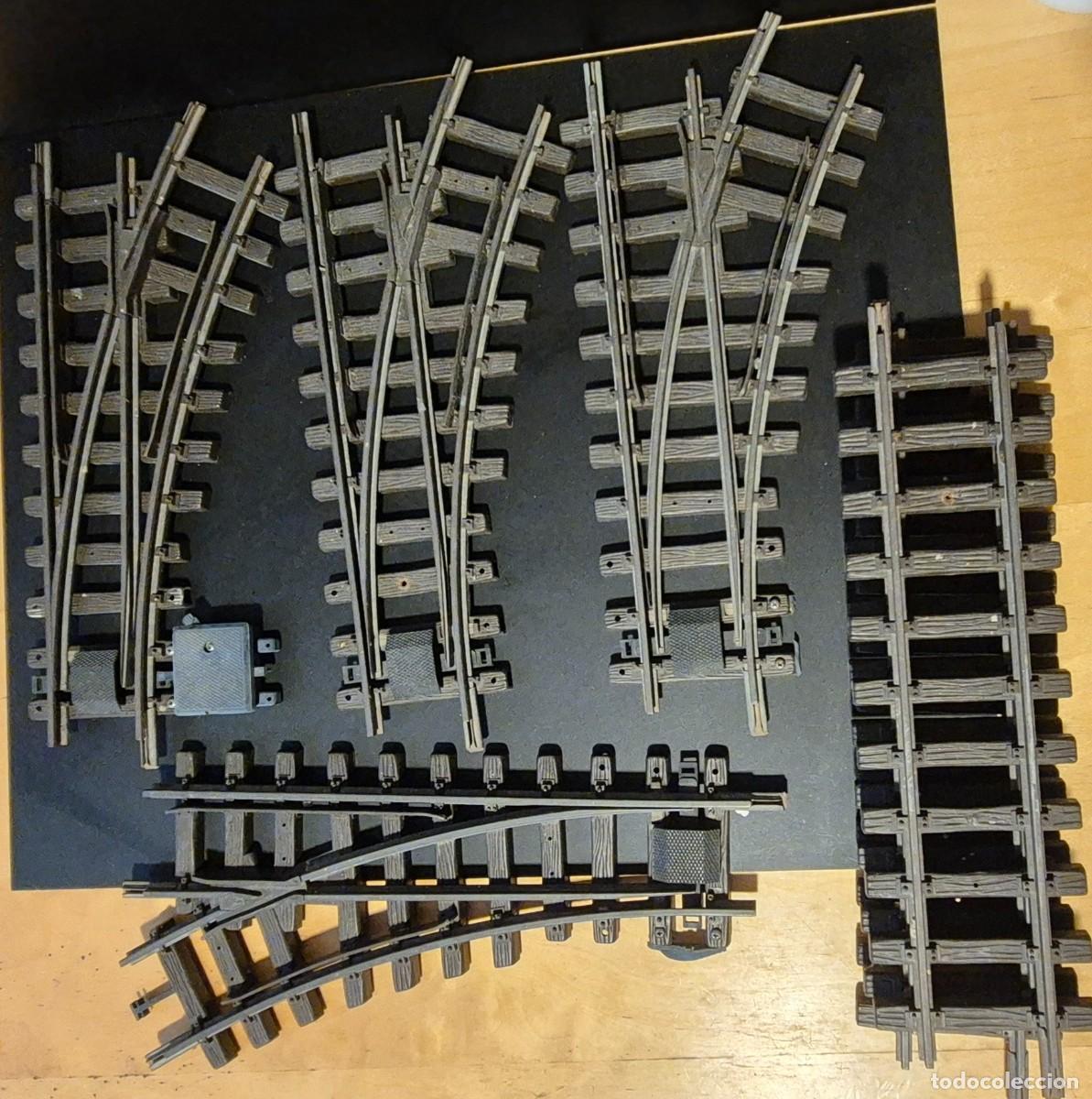 Treni in Scala: LGB LEHMANN-GROSS-BAHN IDEAL PLAYMOBIL 3 DESVIOS A DERECHA Y UNO A IZQUIERDA + 3 RECTAS DE 33CMS