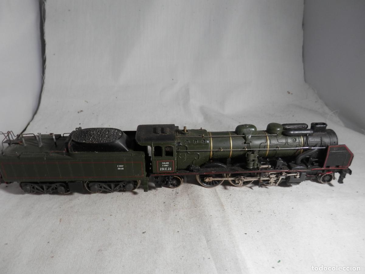 Trenes Escala: LOCOMOTORA VAPOR DE LA SNCF ESCALA HO DE MEHANO