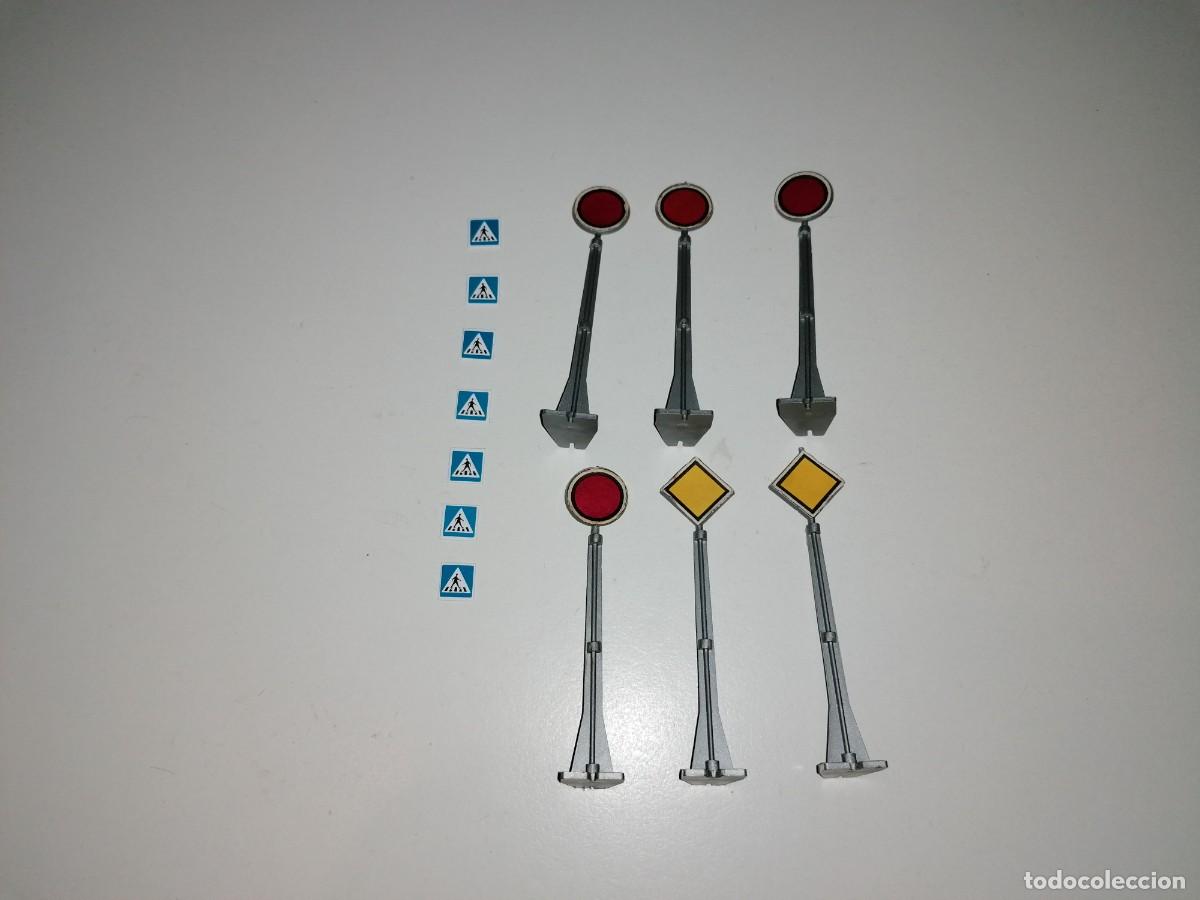 Modelleisenbahnen: Accesorios H0 Lote de Se&ntilde;ales de Tr&aacute;nsito para Maqueta de Tren Buen Estado