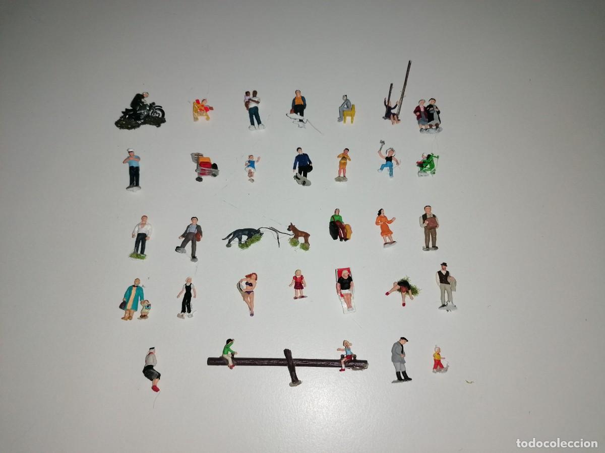 Trenes Escala: Accesorios H0 Lote de 33 Personajes para Maqueta de Tren Buen Estado