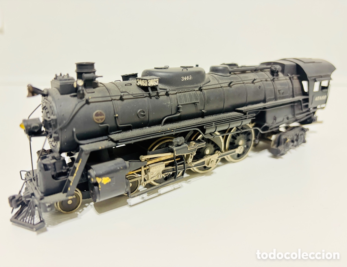 Trenes Escala: Locomotora vapor TENSHODO escala HO PFM ATSF 3463 Hudson 4-6-4 brass