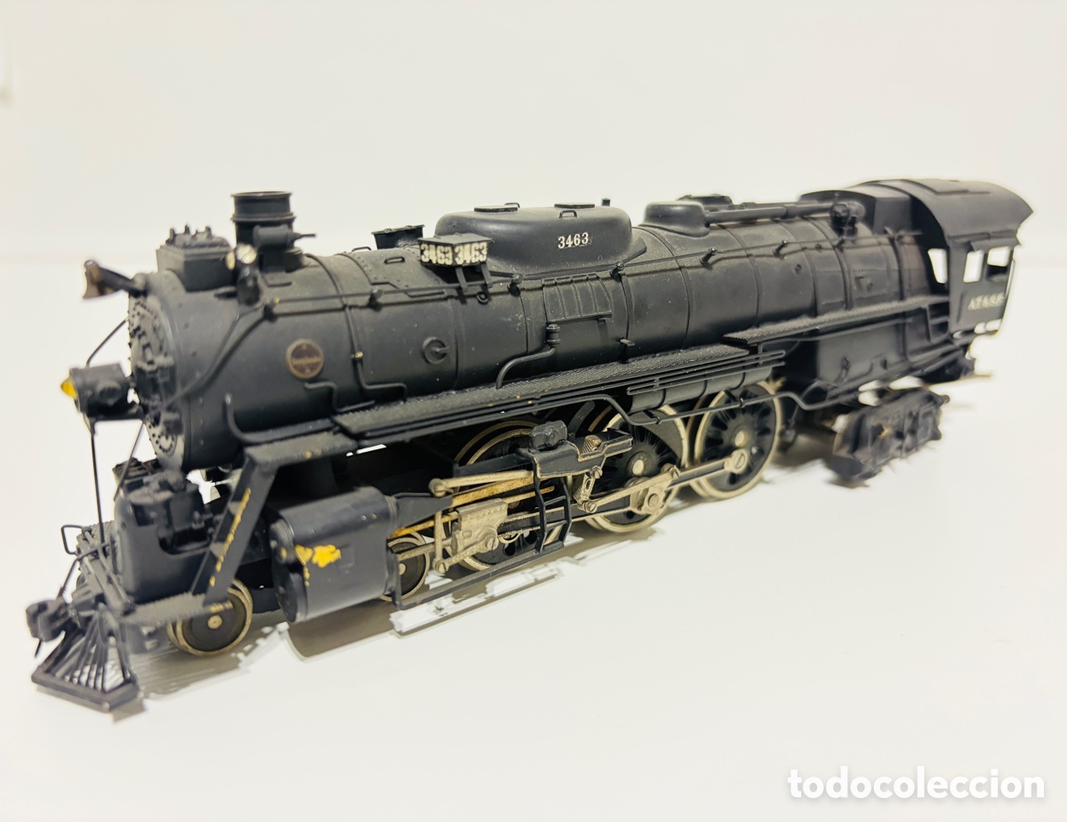 Trains &Eacute;chelle: Locomotora vapor TENSHODO escala HO PFM ATSF 3463 Hudson 4-6-4 brass