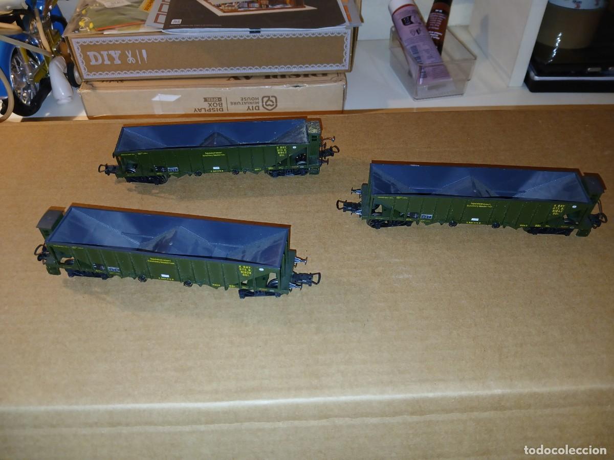 Trenes Escala: Trix 23500 Set 3 VAGONES DE CARB&Oacute;N K.Bay.St.E. OVP 1:87