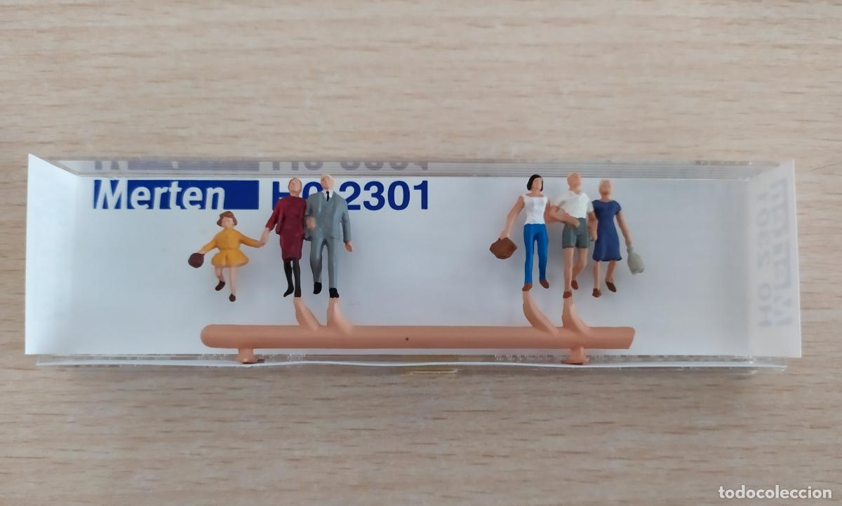 Trenes Escala: MERTEN en escala H0, 6 personajes (transe&uacute;ntes) ferroviarios, referencia 2301. &iexcl; A ESTRENAR !