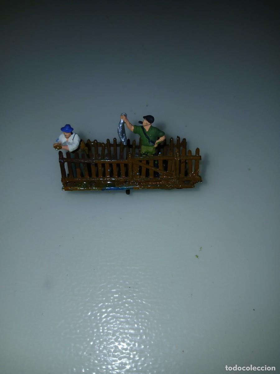 Trenes Escala: PUENTE DE RIO, CON DOS PESCADORES HO