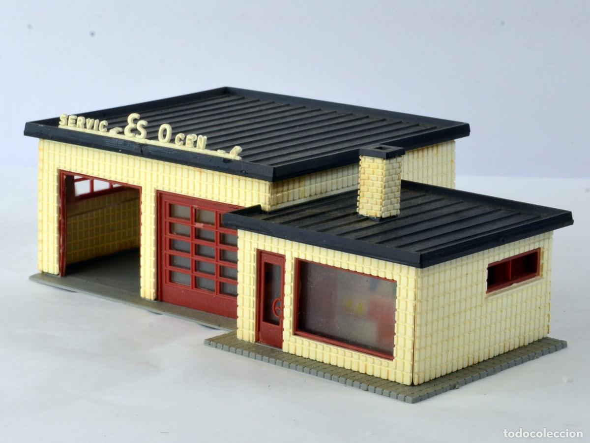Trenes escala: Heljan Edificio Escala H0 1:87 Gasolinera para Arreglar - Foto 2