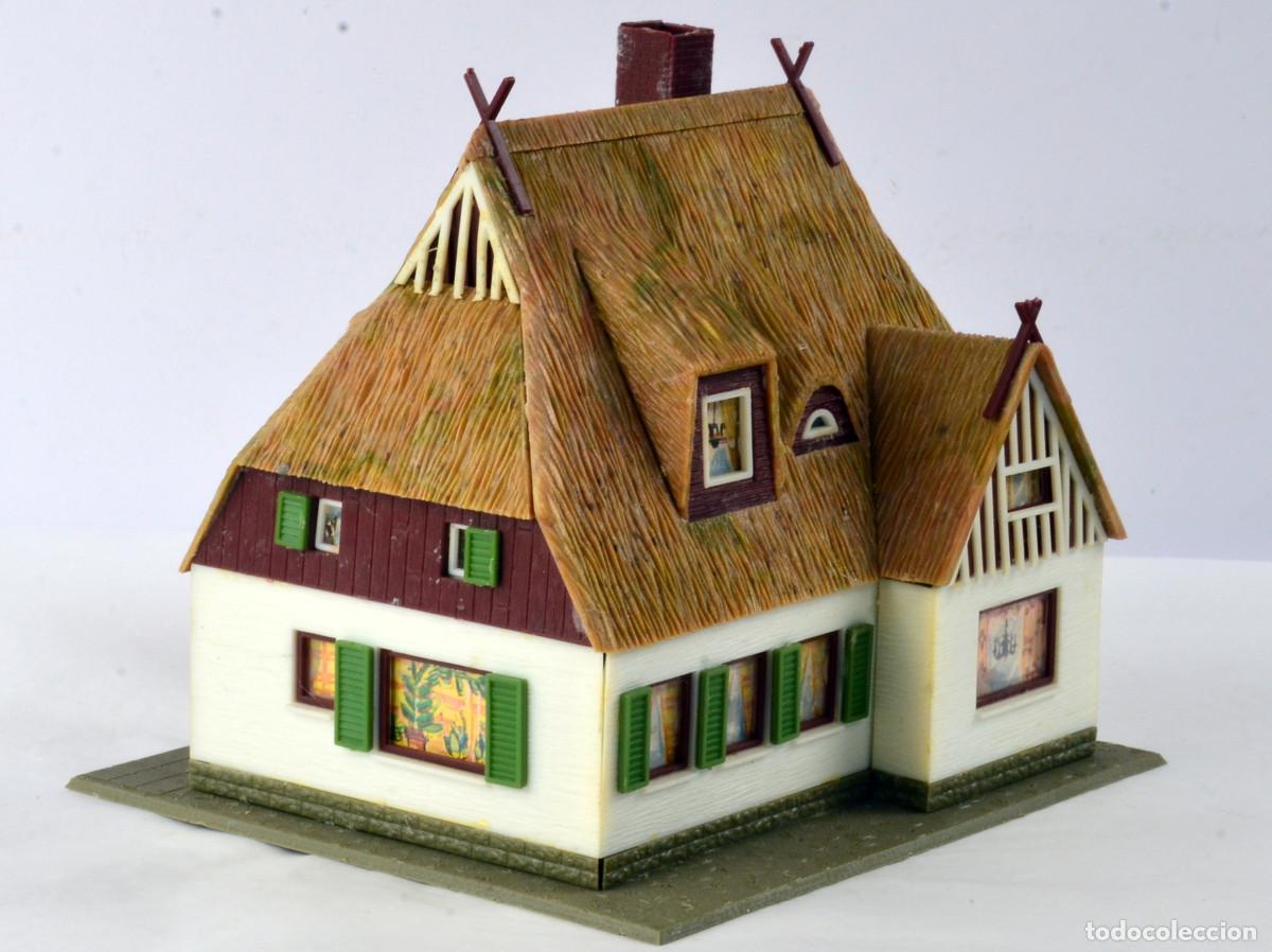 Trenes escala: Faller Edificios Escala H0 1:87 Casa Fris&oacute;n con Techo de Paja - Foto 4