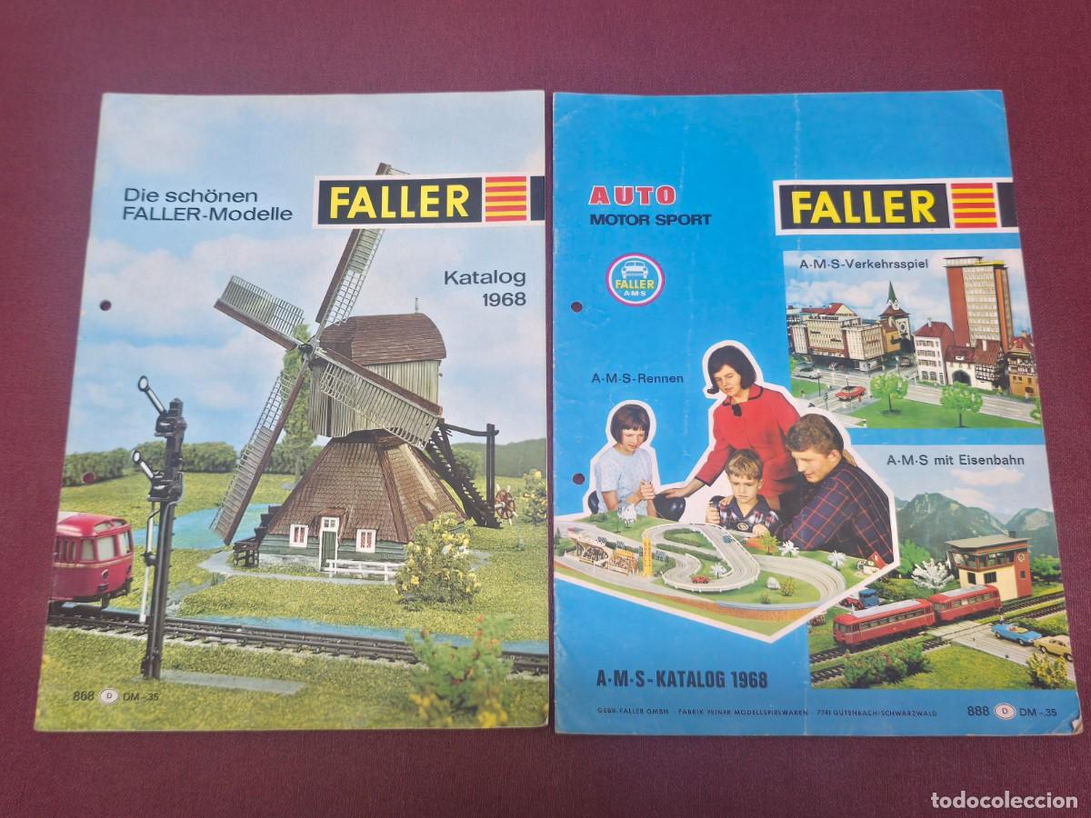 Trenes Escala: Lote 2 cat&aacute;logos Faller 1968 - Modelos de trenes y Auto Motor Sport