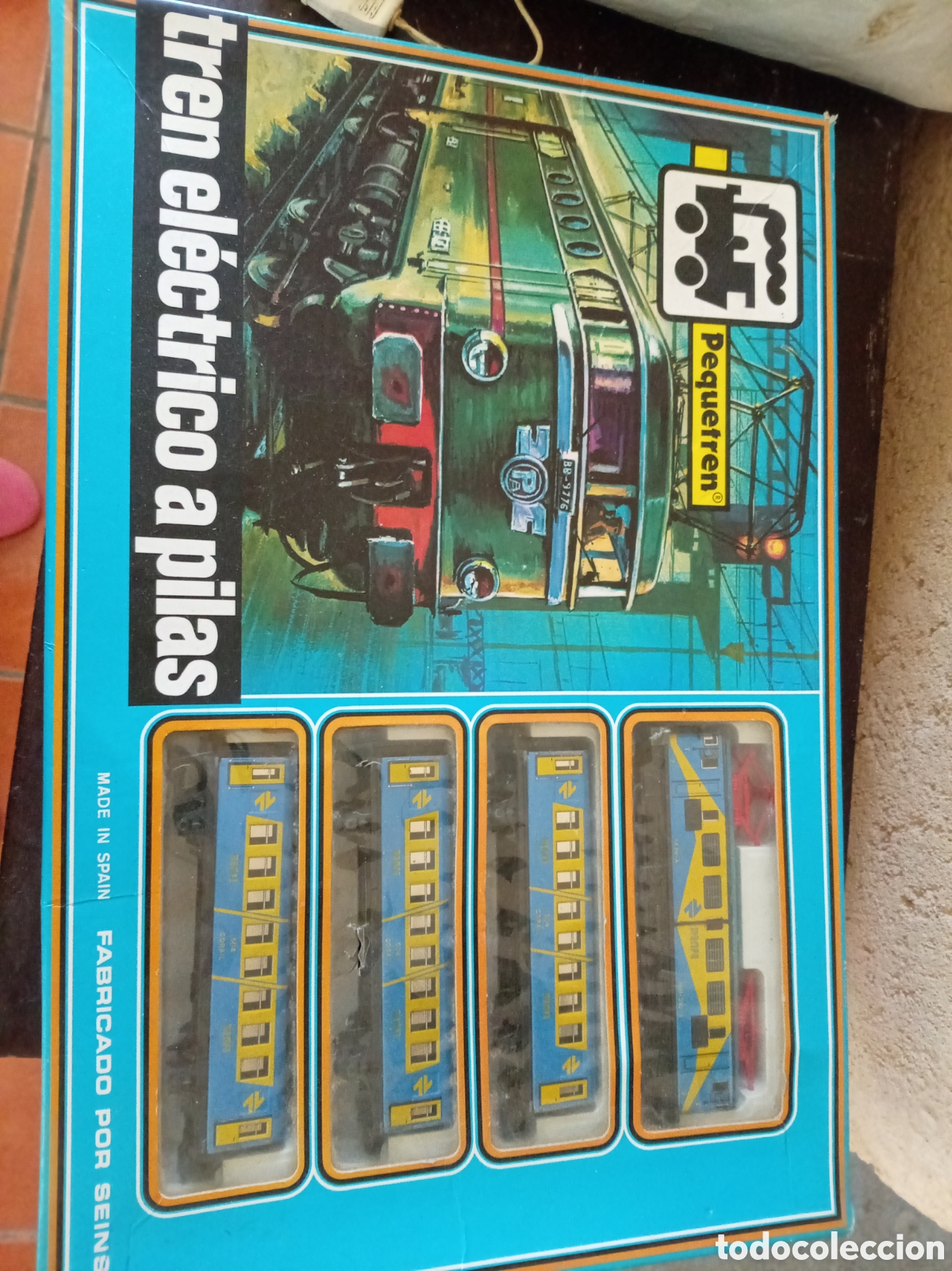 Trenes Escala: Tren El&eacute;ctrico Pequetren RENFE Corail Vintage con Caja Original &ndash; Chapa Litografiada
