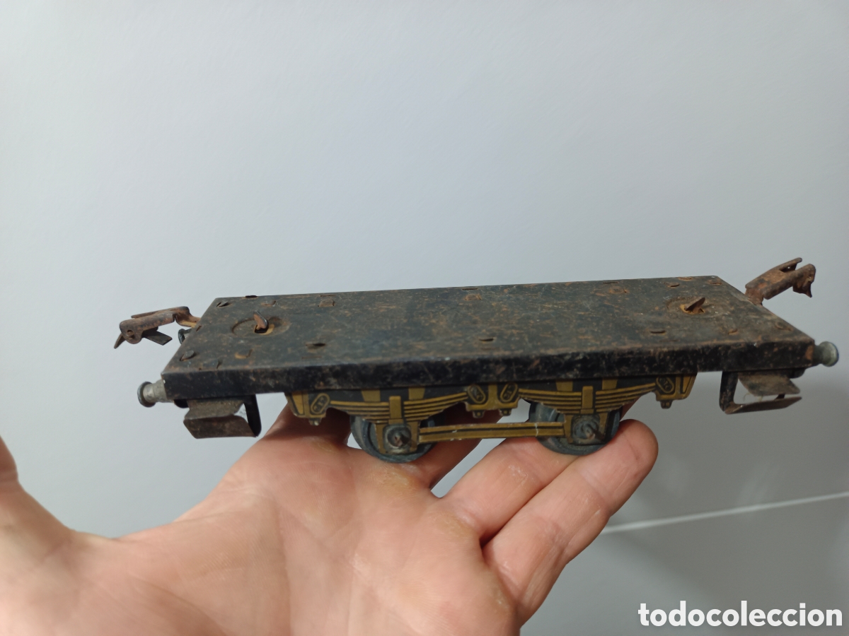 Trenes Escala: Vagon metalico escala 0 desconozco marca tipo paya , rico , marklin , josfel , manamo , b3