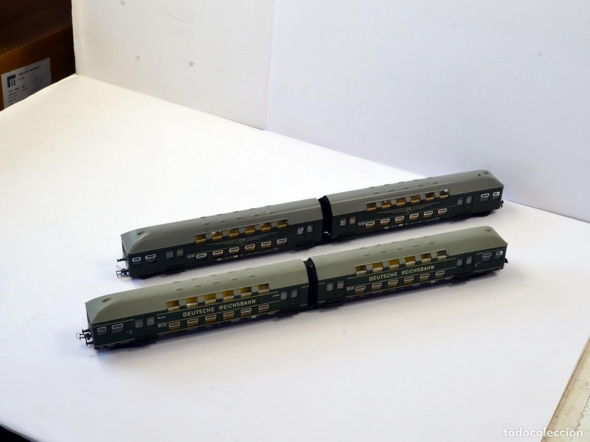 Trenes Escala: Schicht Trenes Escala H0 Juego de Dos Vagones Dobles de Dos Pisos Deutsche Reichsbah RDA DDR
