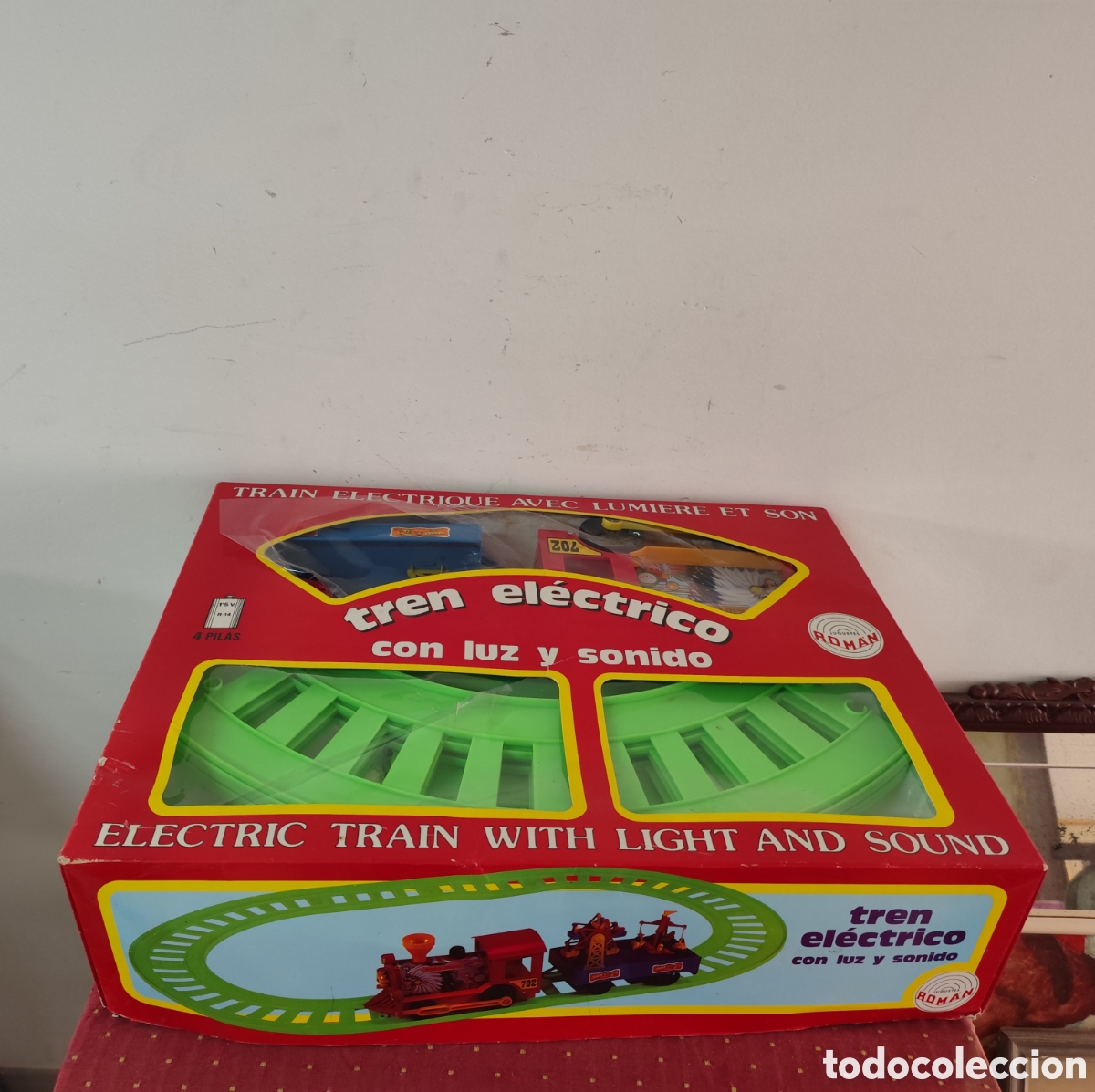 Trenes Escala: Tren el&eacute;ctrico Roman con luz y sonido a&ntilde;os 80