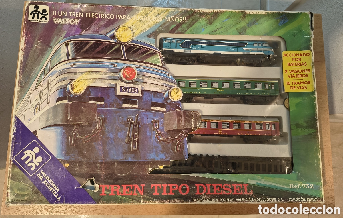 Trenes escala: Tren El&eacute;ctrico Tipo Di&eacute;sel Valtoy (Ref. 752) Vintage