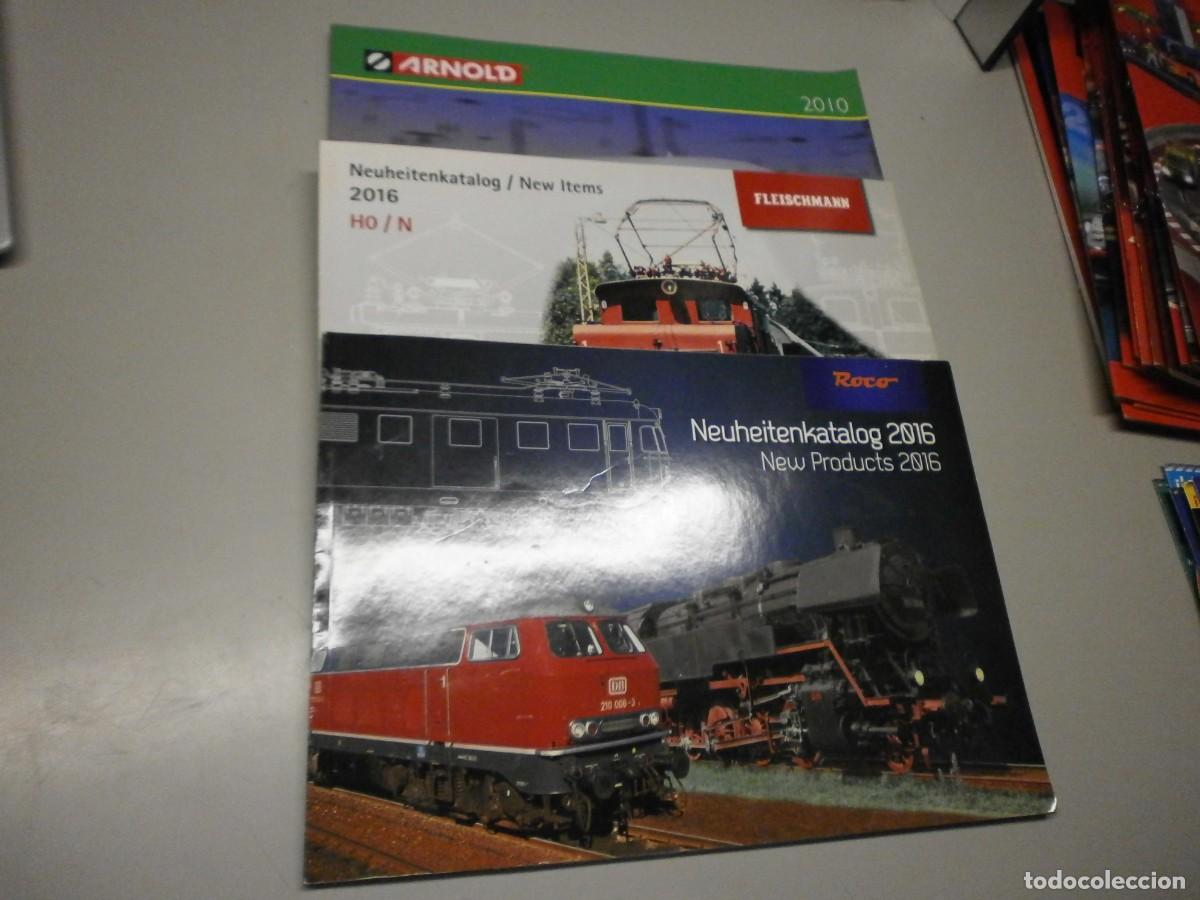 Trenes escala: lote de 3 catalogos de trenes n h0 roco arnold fleischmann