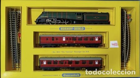 Trenes escala: HORNEY DUBLO. Caja original (Modelo 2014 The Talisman) con Locomotora el&eacute;ctrica, dos vagones