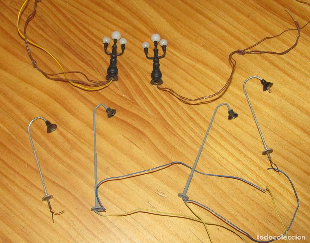 Trenes escala: LOTE DE ANTIGUAS FAROLAS PARA MAQUETAS DE TREN