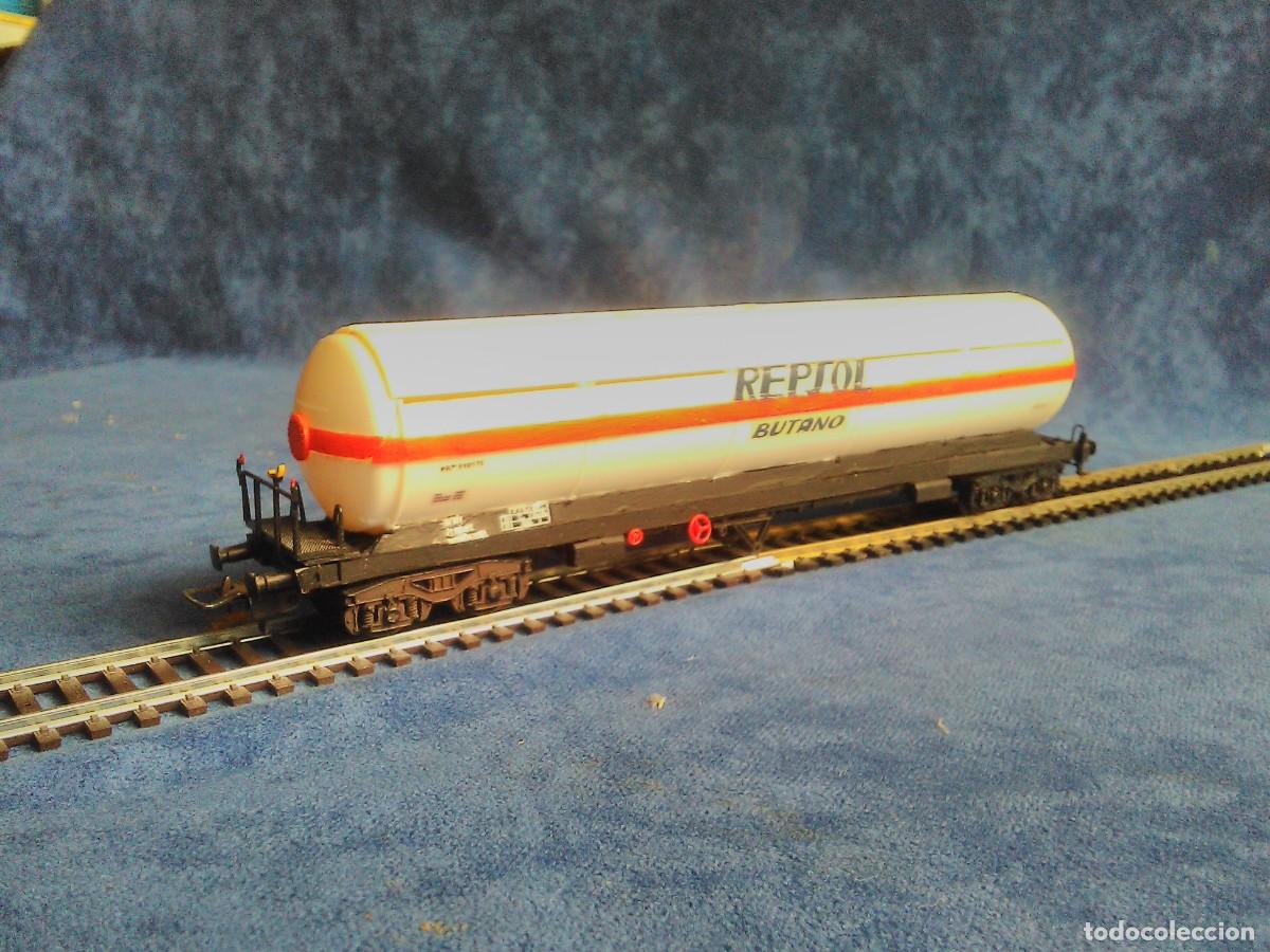 Trenes escala: VAG&Oacute;N CISTERNA REPSOL BUTANO H0