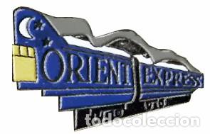 Trenes escala: PIN DE SOLAPA TREN ORIENT EXPRESS PERFECTO 3,50 X 2CM
