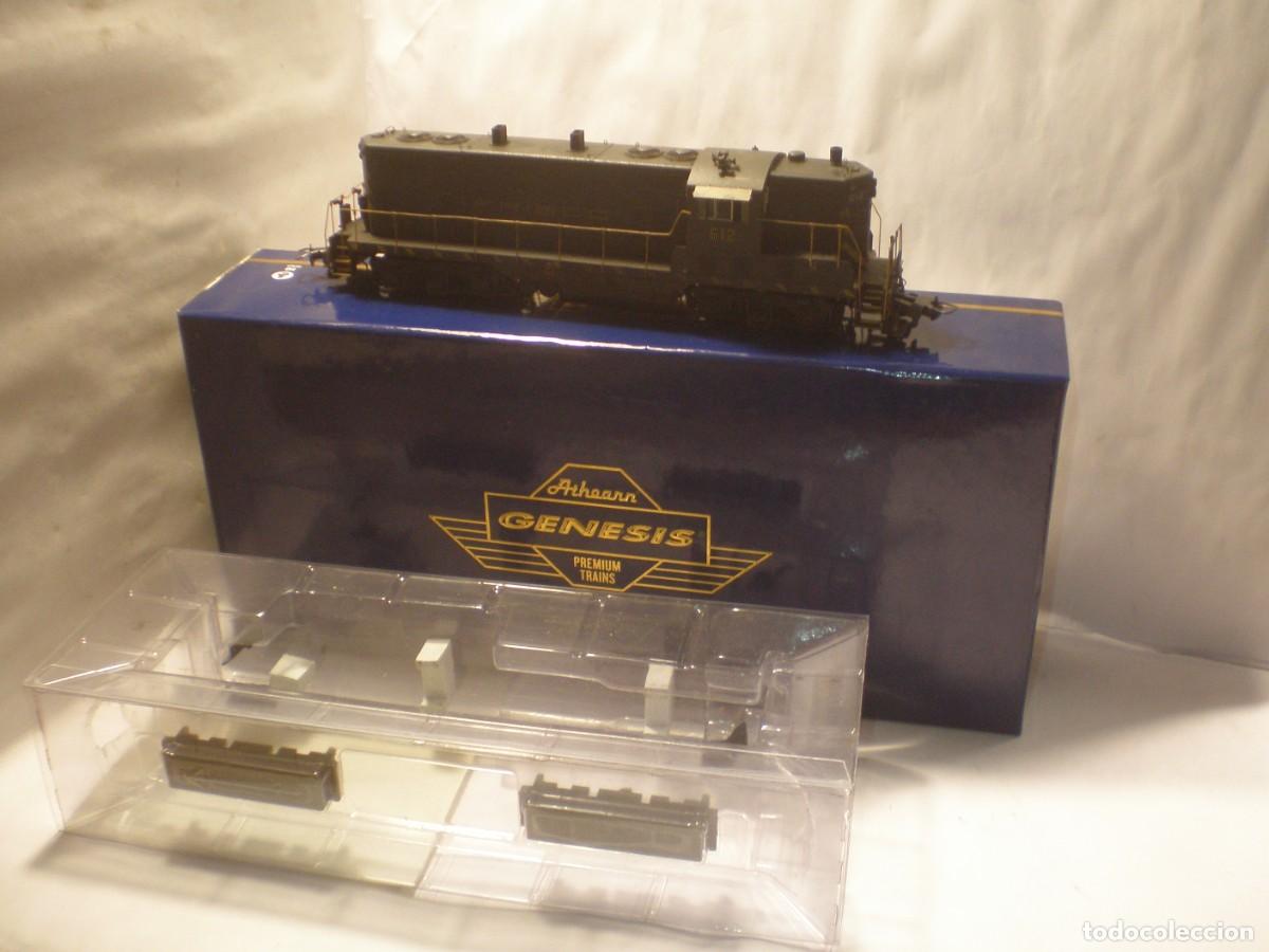 Trenes escala: Locomotora Diesel HO Americana GP 7 - Marca Atheann Genesis patinada y con enganches de lazo nueva