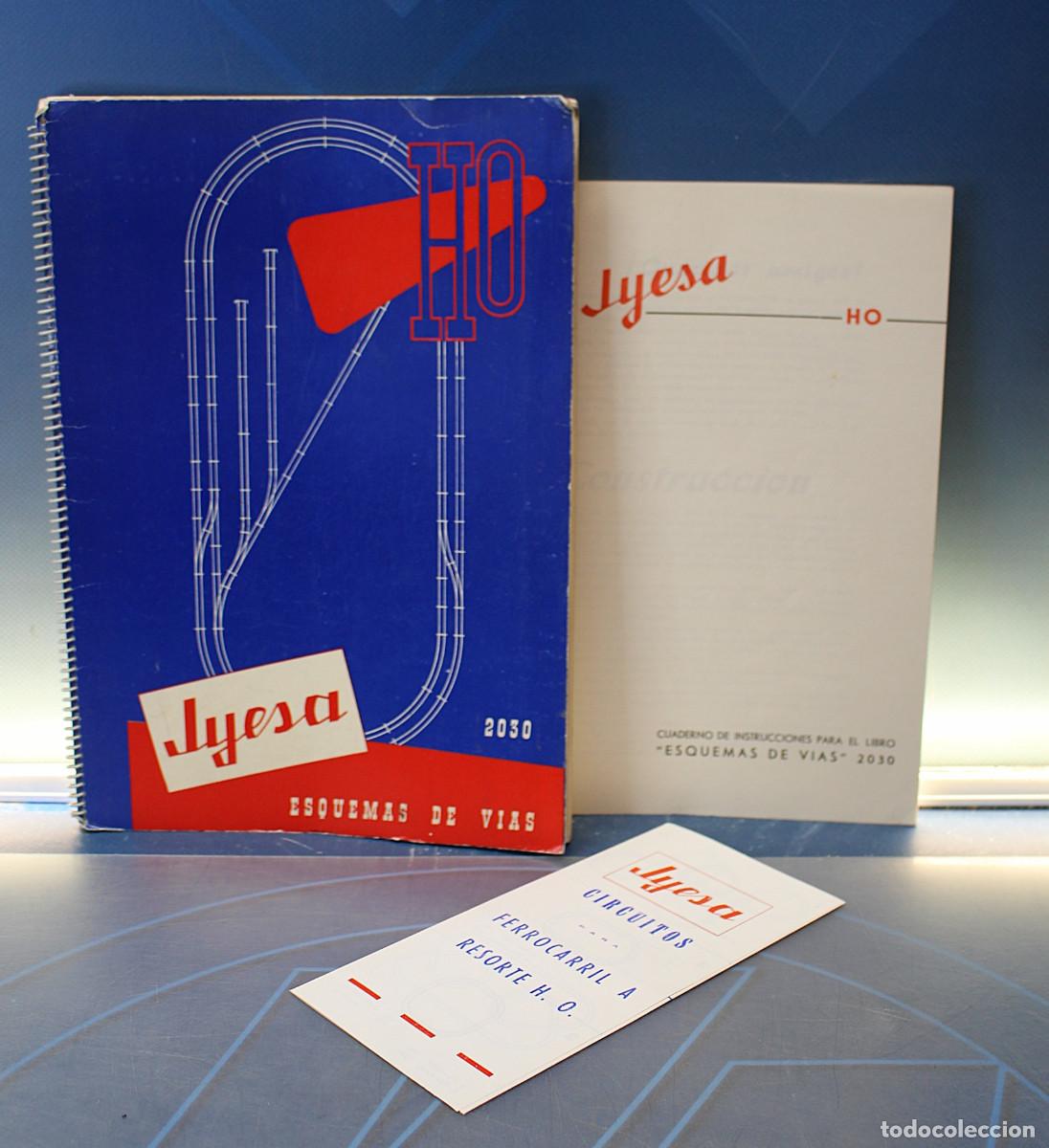 Trenes escala: Esquema de v&iacute;as H0, 2030. Jyesa. Incluye cuaderno de instrucciones. 1962.