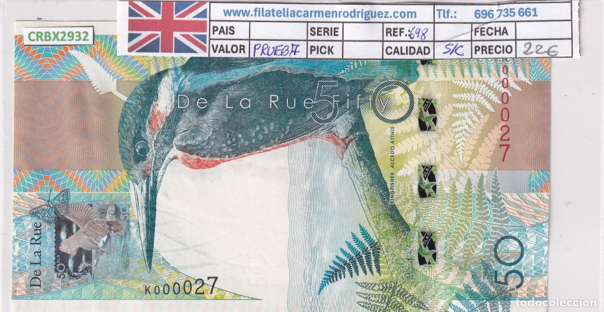 Trenes escala: CRBX2932 BILLETE INGLATERRA PRUEBA SIN CIRCULAR
