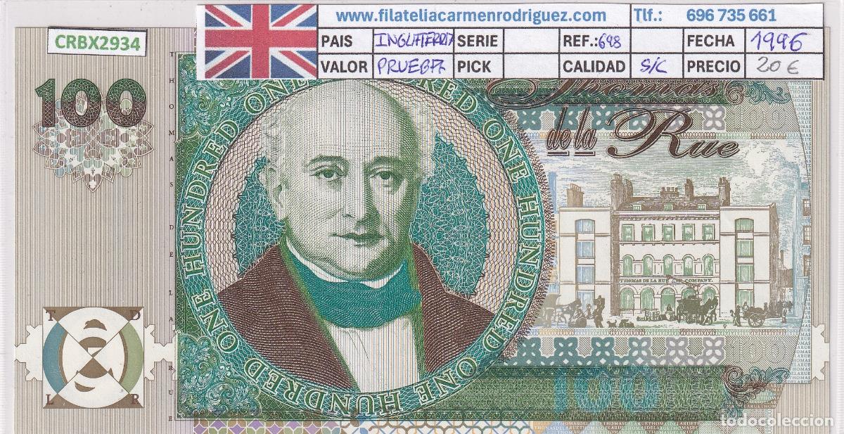 Trenes escala: CRBX2934 BILLETE INGLATERRA PRUEBA 1996 SIN CIRCULAR
