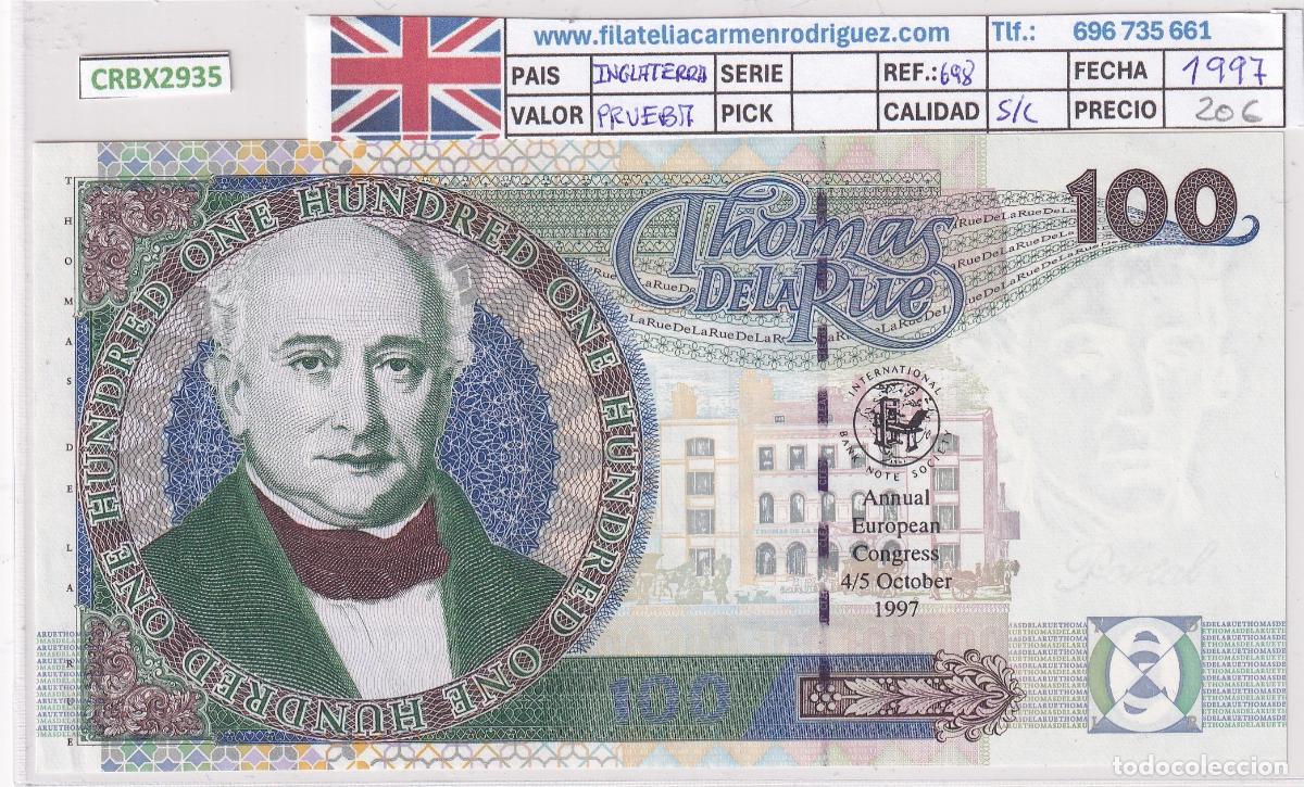 Trenes escala: CRBX2935 BILLETE INGLATERRA PRUEBA 1997 SIN CIRCULAR