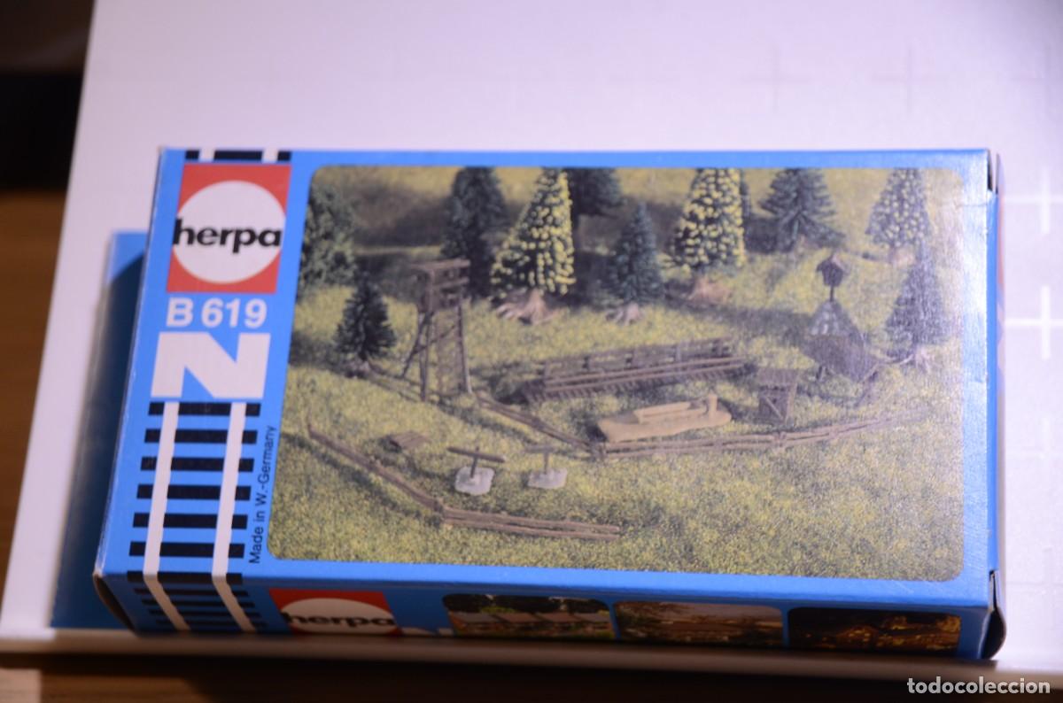 Trenes escala: Herpa B 619 escala n vallas bebederos animales campo bosque descatalogado