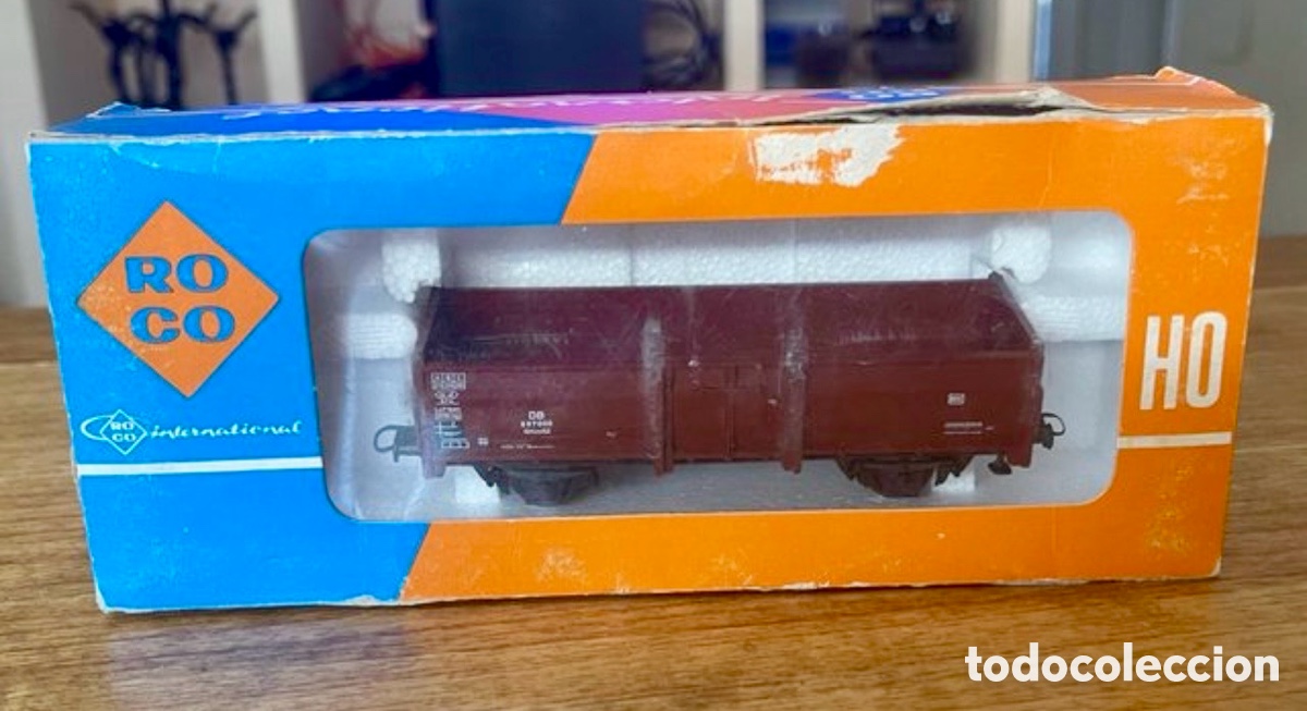 Trenes escala: ROCO 4302 Vag&oacute;n abierto DB HO con caja
