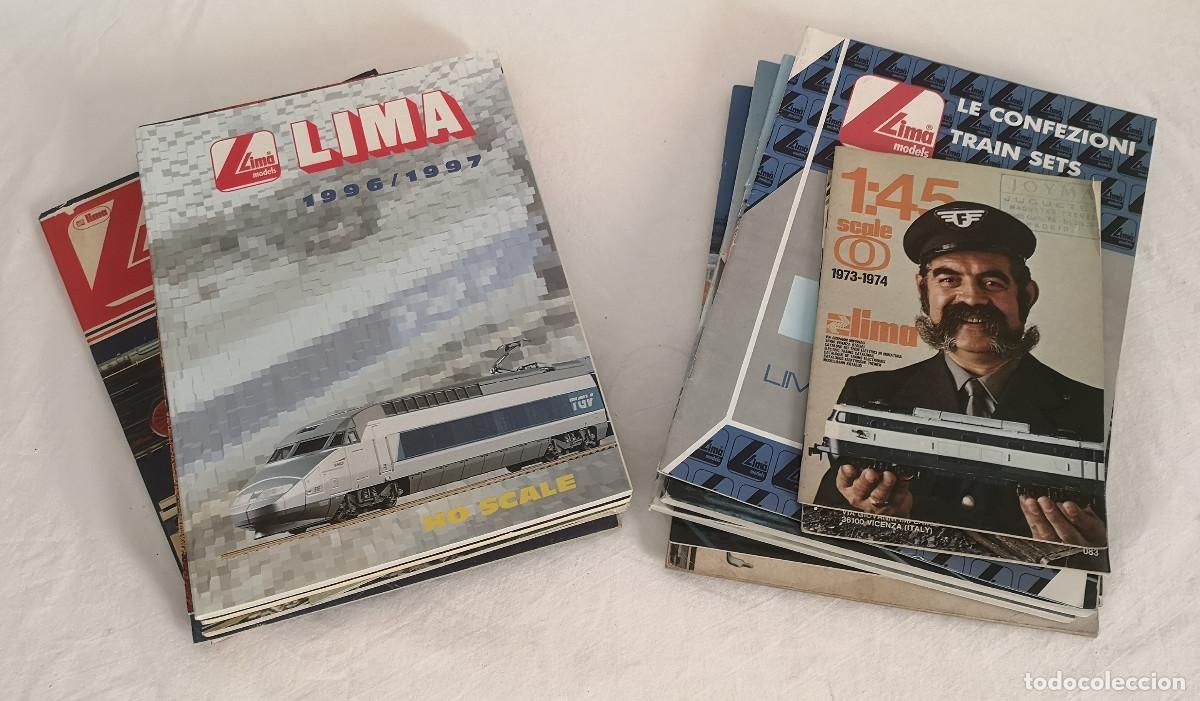 Trenes escala: TRENES MODELISMO LOTE CAT&Aacute;LOGOS LIMA A&Ntilde;OS 70/80/90