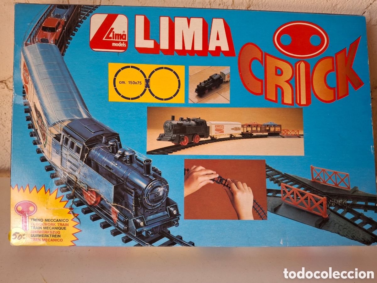 Trenes escala: TREN LIMA CRICK Maquina a cuerda y vagon de Cocacola