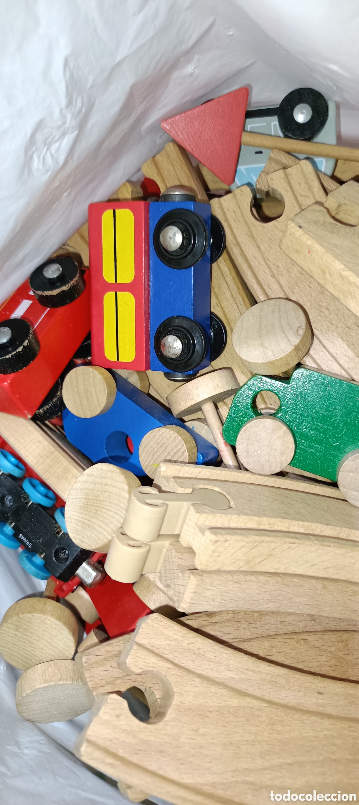 Trenes escala: Mega Lote Tren de Madera: V&iacute;as, Trenes y Accesorios.