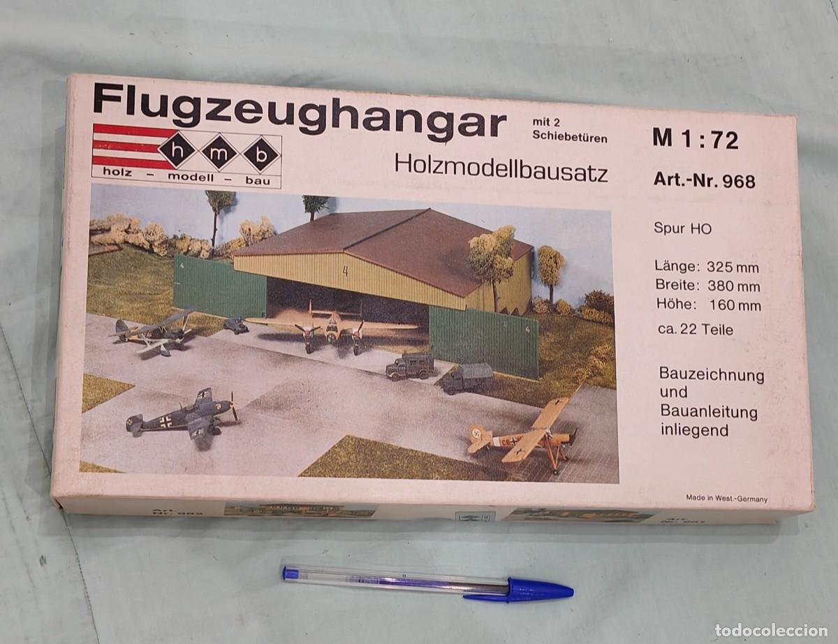 Trenes escala: Maqueta Hangar Aviones Alemanes 2 Guerra Mundial , escala HO , flugzeughangar